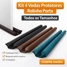 Kit 4 Vedas Protetores Rolinho Porta Todos os Tamanhos