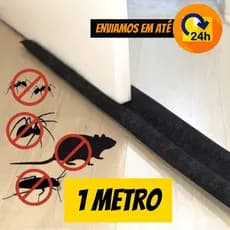 Veda Porta Protetor Rolinho Duplo 1 Metro Contra Insetos e Poeira