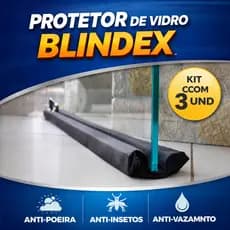 Kit 3 Protetores Veda Porta Vidro Blindex 50 Cm Até 2,10 cm Metros Todos Os Tamanhos Contra Insetos
