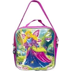 Lancheira Escolar Infantil Rosa Tema Princesas Bolsa Termica Ajustavel Portatil