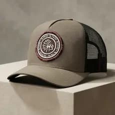 Boné Trucker Masculino Aba Curva Brasão Country Haux Haux Índio Bordado Original