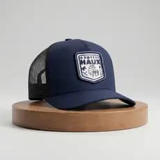 Boné Trucker Haux Haux Original Masculino Country Modelo Telinha Aba Curva Tela Respirável Várias Redinha Cores Premium