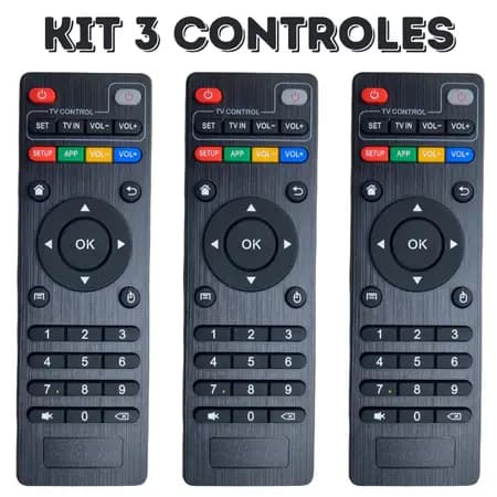 Controle Remoto para TV Compatível, Prático e de Alta Qualidade B.0x Kit com 3 Controles