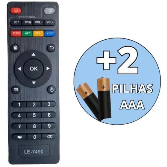 Controle Remoto Tv box smart Pro 4k Universal