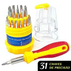Kit Chaves Ferramentas de Precisão 31 Peças 31x1 para Eletrônicos Brinquedos Informática