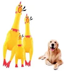 Brinquedo - Frango Galinha de Borracha Sonoro para Cachorro Gato