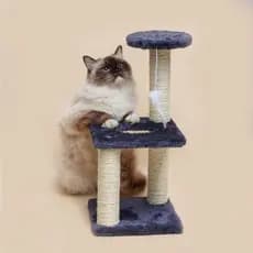 Arranhador de gatos 3 andares poste de sisal para afiar as unhas024-191