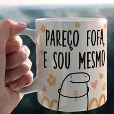 Caneca Personalizada Meme Flork Porcelana- Pareço Fofa E Sou Mesmo