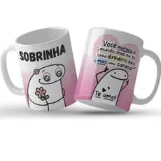 Caneca Personalizada Meme Flork Sobrinha - Você Merecia o Mundo