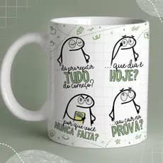 Caneca Personalizada Meme Flork Divertida - Perguntas Dos Alunos
