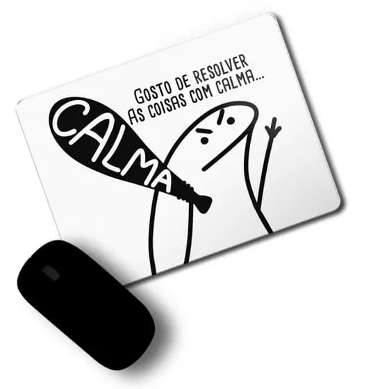 Mouse Pad Personalizado Divertido Flork Meme Emborrachado 23x18 cm