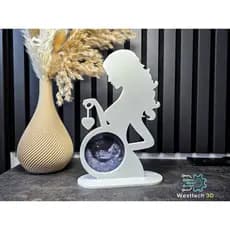 Porta  Retrato de Ultrassom Gestante Decorativo | Porta Foto Gravidez Mamãe e Bebê
