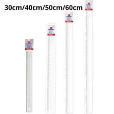 Régua Transparente Super Resistente Acrimet 30 / 40 / 50 / 60 cm – Escolar e Profissional