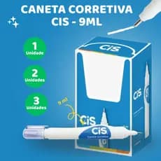 Caneta Corretiva CIS Correction Pen 9 ml com Ponta Metálica