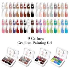 Limegirl Paleta Gel Paint 9 Cores - Pigmentos Esmate Solido Para Unhas