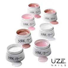 Gel Uze Nails Construtor Natural e Luminous Star Hipoalergênico  25g -  Alongamento de Unhas