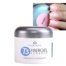 Gel T3 Fibergel Pink 28G Cuccio - Star Nail Gel Para Unha