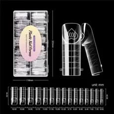 Molde F1 Reversa Plastic Nail Forms - Molde das Gringas 0mm 150 Pcs
