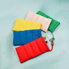1 unidade de estojo acolchoado de nylon para óculos, bolsa macia com zíper e cordão para proteção e armazenamento de ócu