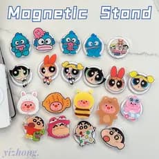 Suporte De Atração Magnética Criativo Lápis De Cera Loopy Powerpuff Girls Cartoon Para Telefone Móvel Nu Mesa Dobrável