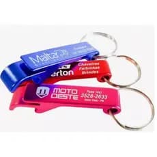 100 Chaveiros Abridor Personalizados Laser - Logo ou nome