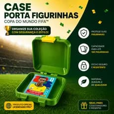 Porta Figurinhas Copa do Mundo | Case Compacto e Resistente FIFA