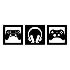 Kit decorativo 3 placas setup quarto gamer