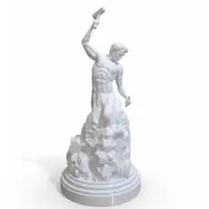 Estatua decoração homem esculpindo a si mesmo nutrição fisiculturismo