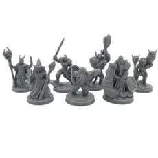 Set kit com 7 bonecos rpg D&D classes jogos tabuleiro KIT 2 miniatura