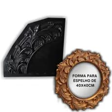 Forma De Moldura Em Gesso Para Espelho 40x40