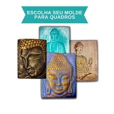 Forma Para Decoração Adorno Budista Molde Gesso Buda