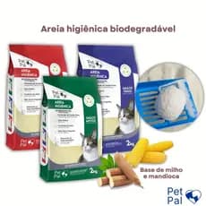 1 Pacote 2kg Areia Higiênica Biodegradável Para Gatos PetPal