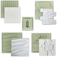 Conjunto 5 Formas Para Gesso 3d 30x30 - Mais Vendidos