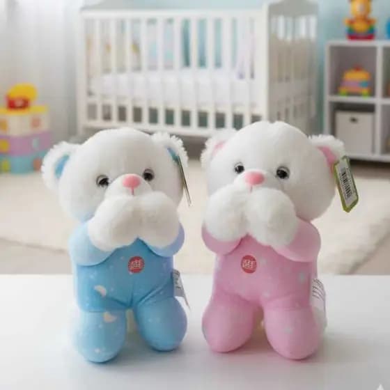 Urso Pelúcia Que Reza 25cm Pai Nosso