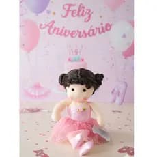 Boneca Bailarina Musical 38cm Movida à Corda Dança Giratória Presente Infantil