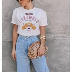 Camiseta baby tee feminina brasilidades caramelo brasileira T shirt