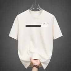 Camiseta Masculina Paris faixas 100% algodao  100% Algodao Blusa Envio Imediato