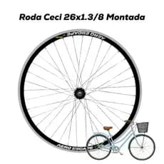 Roda Aero Ceci Aro 26x1.3/8 Raio Grosso Cubo Rolamentado Freio V-Brake (Unidade)