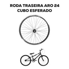 Roda Traseira Aro Aero 24 Esferado