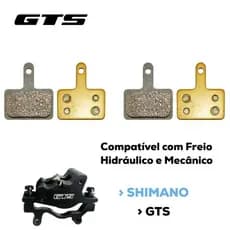 Pastilha de Freio A Disco Gts tipo Shimano Para Freio Hidráulico e Mecânico Mtb