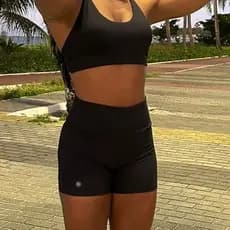 SHORT FITNESS PRETO FEMININO ZERO TRANSPARÊNCIA SHORT CURTO FEMININO