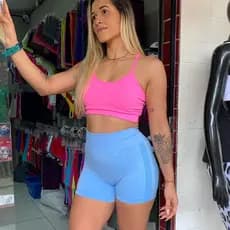 Short curto Sem Costura Gringo Empina Bumbum Pra Malhar Fitness academia
