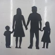 painel família 25x28 baner família silueta familia