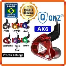 Fone Original QKZ AK6 In-Ear Para Retorno Monitor De Palco Hi-Fi 32Ω esportivo estéreo