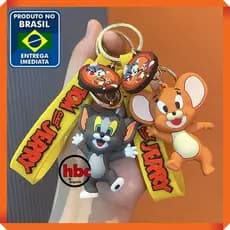 Chaveiros Tom e Jerry - Variedades em Silicone/PVC c/ fivela de metal para bolsas - mochilas