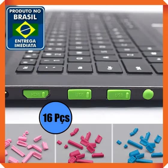 Proteção Para  PC Notebook Colorido Silicone Anti Poeira Tampa Plug Laptop Porta USB HDMI Interface RJ45