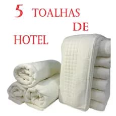 KIT 5 TOALHAS BANHO BRANCA HOTEL NEO ALGODÃO GROSSA HOTELARIA