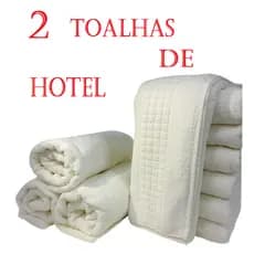 KIT 2 TOALHAS BANHO BRANCA HOTEL NEO ALGODÃO GROSSA HOTELARIA