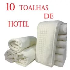 KIT 10 TOALHAS BANHO BRANCA HOTEL NEO ALGODÃO GROSSA HOTELARIA