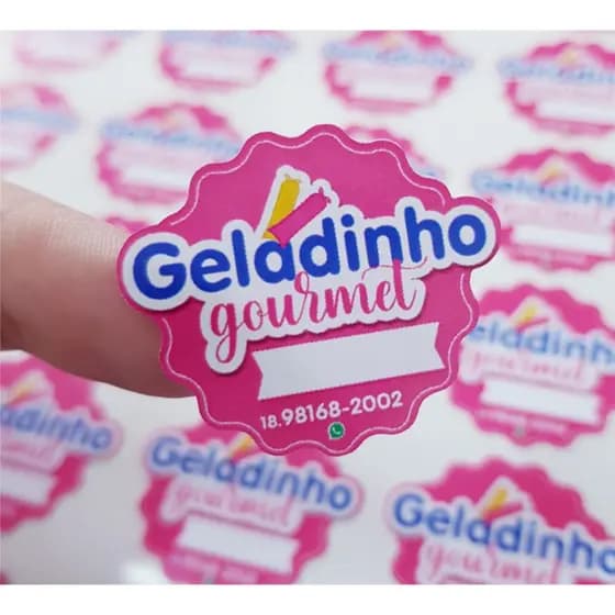 200 unidades 4x4cm Rótulos Adesivos Personalizados Vinil Prova d'agua, Doces, Bolos e Lembrancinhas